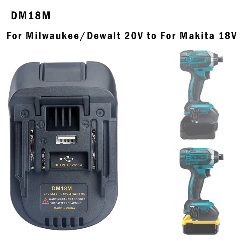 Adapter do elektronarzędzi Makita 18V do Milwaukee/Dewalt/Bosch/Porter Cable 20V Battery Switch do narzędzi Makita 18v