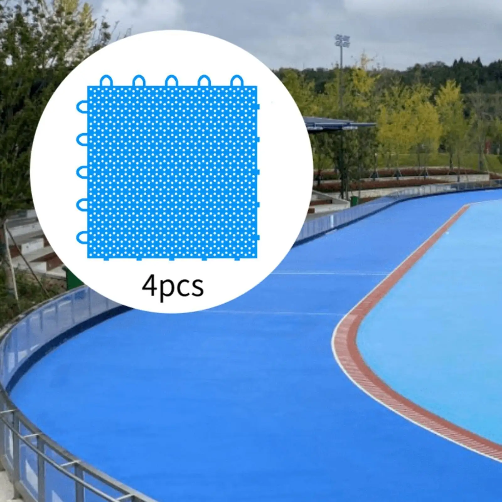 

4x Синтетические ледовые плитки для катания, расширяемые напольные плитки-маты для хоккея