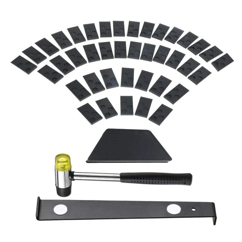 Laminate Wood Flooring Installation Kit With 40 Spacers,Tapping Block,Pull Bar,Rubber Hammer For 7-15Mm Wood Flooring