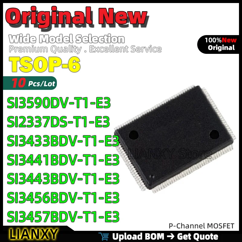 10pcs TSOP-6 SI3590DV-T1-E3 SI2337DS-T1-E3 SI3433BDV-T1-E3 SI3441BDV-T1-E3 SI3443BDV-T1-E3 SI3456BDV-T1-E3 SI3457BDV-T1-E3