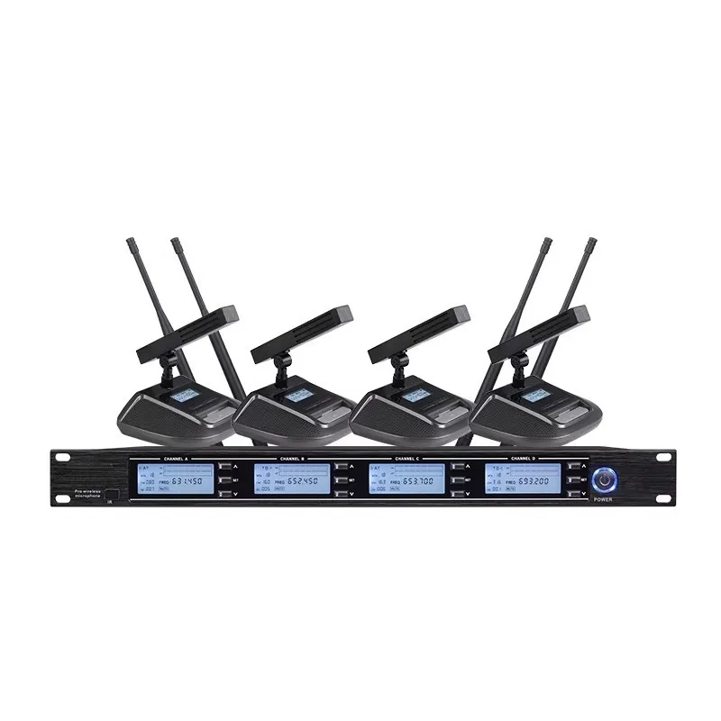 For Wireless Microphone, One-to-two, Four-to-four U-segment Meeting, Outdoor Karaoke Performance Wedding Stage Microphone