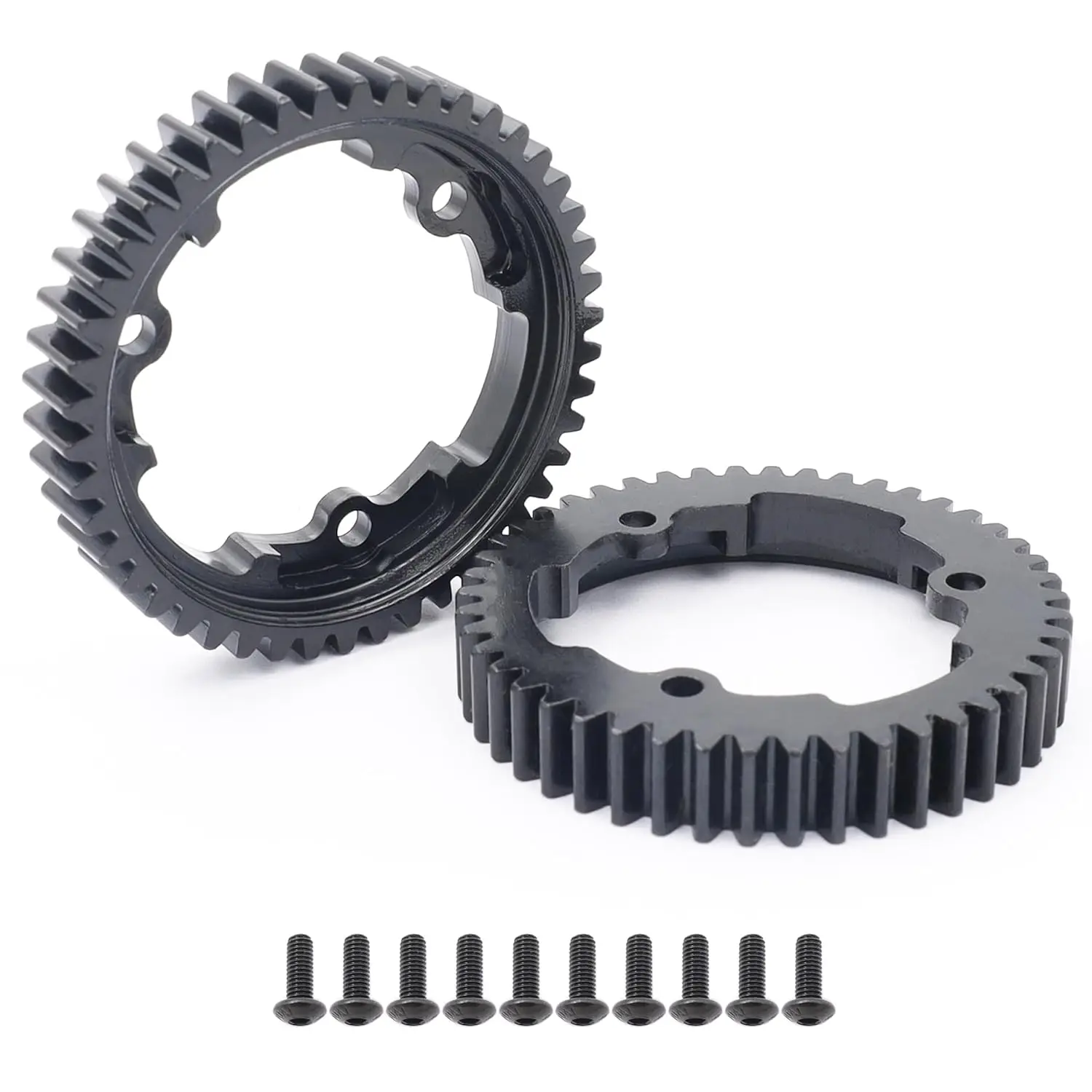 

RAFLOT Hardened Steel 46T/50T/54T Main Spur Gear 1 Mod for Traxxas 1/10 E-Revo 2.0 VXL 1/5 X-Maxx Maxx 1/7 XO-1 2PCS