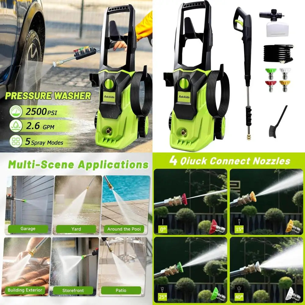 

Мойка высокого давления со съемной насадкой-пушкой для автомобилей, патио, подъездных путей и террас