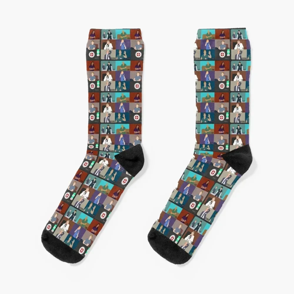 Scrubs Virtual Hangout Socks new year funny gifts happy floor Socks Ladies Men's