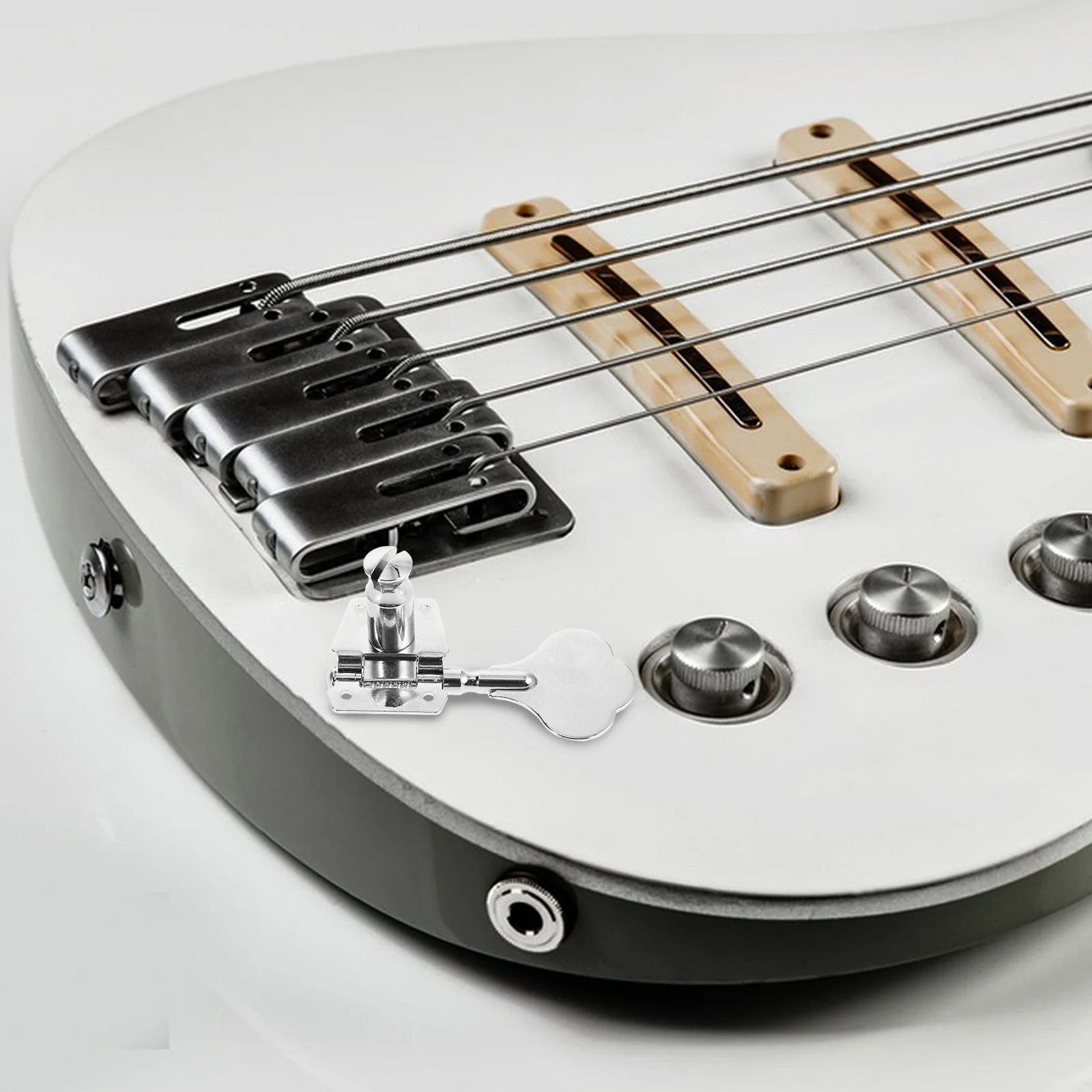 

Bass Guitar Tuning Pegs Open Design Durable Machine Heads Adjustment Compatible With Electric Acoustic Folk