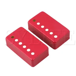 Red Metal Humbucker Neck & Bridge Electric Guitar Pickup Covers Set of 2