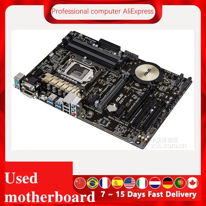 For Asus Z97-K Desktop Motherboard Z97 LGA 1150 For Core i7 i5 i3  SATA3 USB3.0  Original Used Mainboard