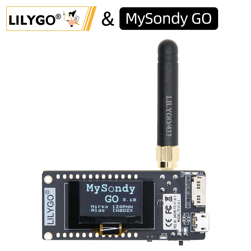LILYGO® MySondy GO LoRa32 V2.1_1.6.1 ESP32 LoRa DEV Board 433MHz With OLED For Receive RadioSonde Signal Shipping From EU US