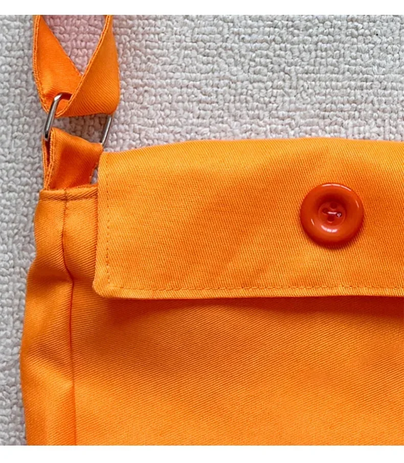 Stofftasche, Requisiten-Rucksack, Umhängetasche, für den Notfall zu Hause, orangefarbene Tasche, Umhängetasche, zweidimensionale Umhängetasche für Kinder – Detail 7