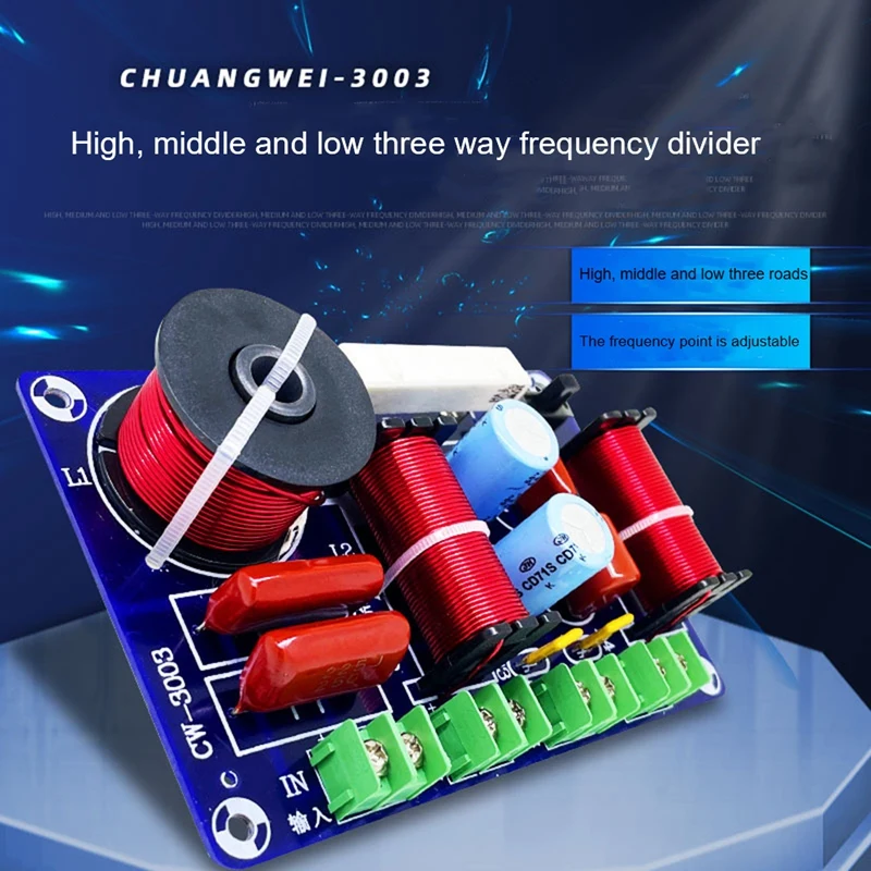 3 Way Frequency Divider Hi-Fi Crossover Audiophile Home Theater High Middle and Low Speakers Retrofit Crossov Crossover-A82Z