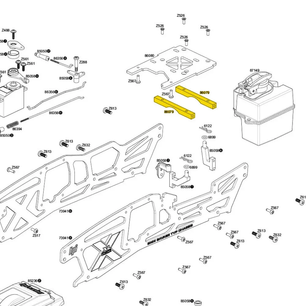 Suporte de montagem do motor de alumínio para RC Crawler, acessórios para HPI 1/8, SAVAGE X, XL, SS, 3.5, 4.6, 4.6, RTR, 5.9, 8x10x74mm, #86079, #86386, 2 PCes