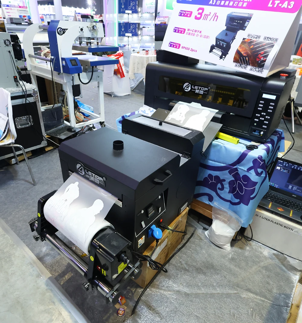 A3 T-shirt Digital Inkjet Printer 2-Head PET Film Multicolor DTF Dual Head XP600 Print Head Plotter DTF Printers Machine
