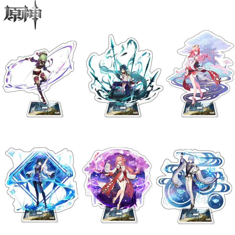 

Genshin stand card TV anime figures characters Yelan Acrylic Shenhe Toma Goro One Dou Wanye Thunder God Yunjin For gifts