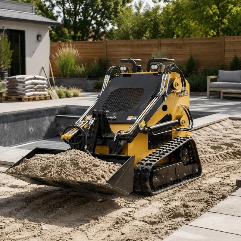 Compact Utility Loader Stable Track Drive Customized Urban Alley Maintenance Raised Bucket Action CE Approved