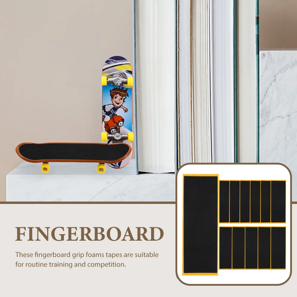 

12Pcs Fingerboard Foam Grip Tape Anti Skid Sheets Finger Skateboard Accessories Skateboard Finger Tapes Foam Grip