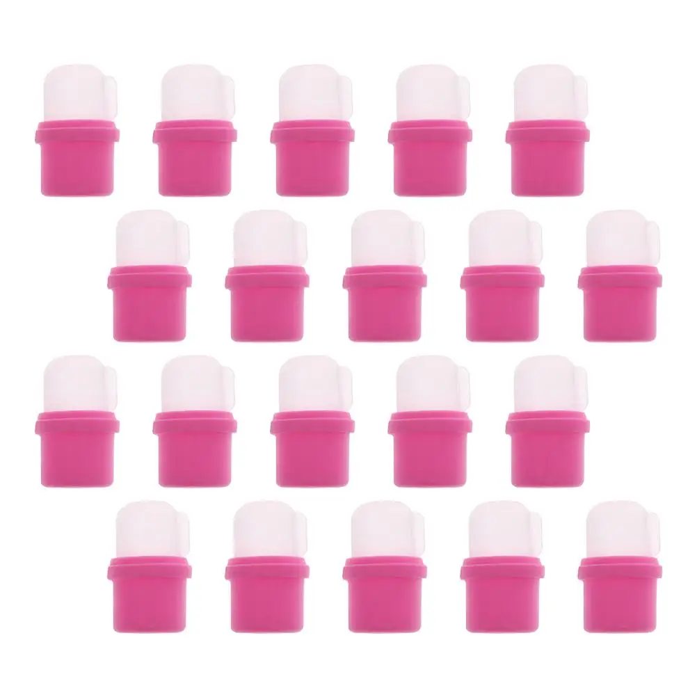 

20 Pcs Remover Soakers Professional Nail Soaker Caps Professional Caps Silica Gel Reusable Durable Nail Covers