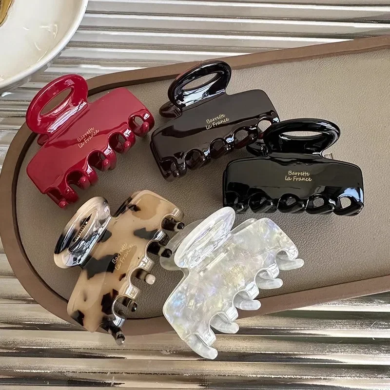 5.5 سنتيمتر خلات طويلة الشعر السرطانات مقاطع الشعر الأحمر للفتيات والنساء ربط إكسسوارات الشعر موضة كورية جديدة Rejzinкиыыэлаisje