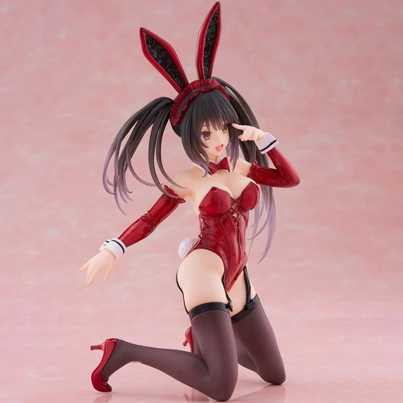 In Stock TAiTO Desktop Cute DATE ALIVE IV Tokisaki Kurumi Yatogami Tohka Bunny Girl Ver. PVC 13CM Anime Actiefiguren Model Speelgoed