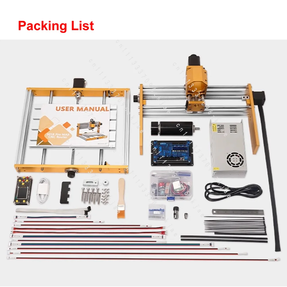 Offline Aluminum Mini CNC Router 3018 Laser Engraving Machine 3018 Plus2.0 500W Spindle 5.5W 10W Laser GRBL PCB Milling Machine