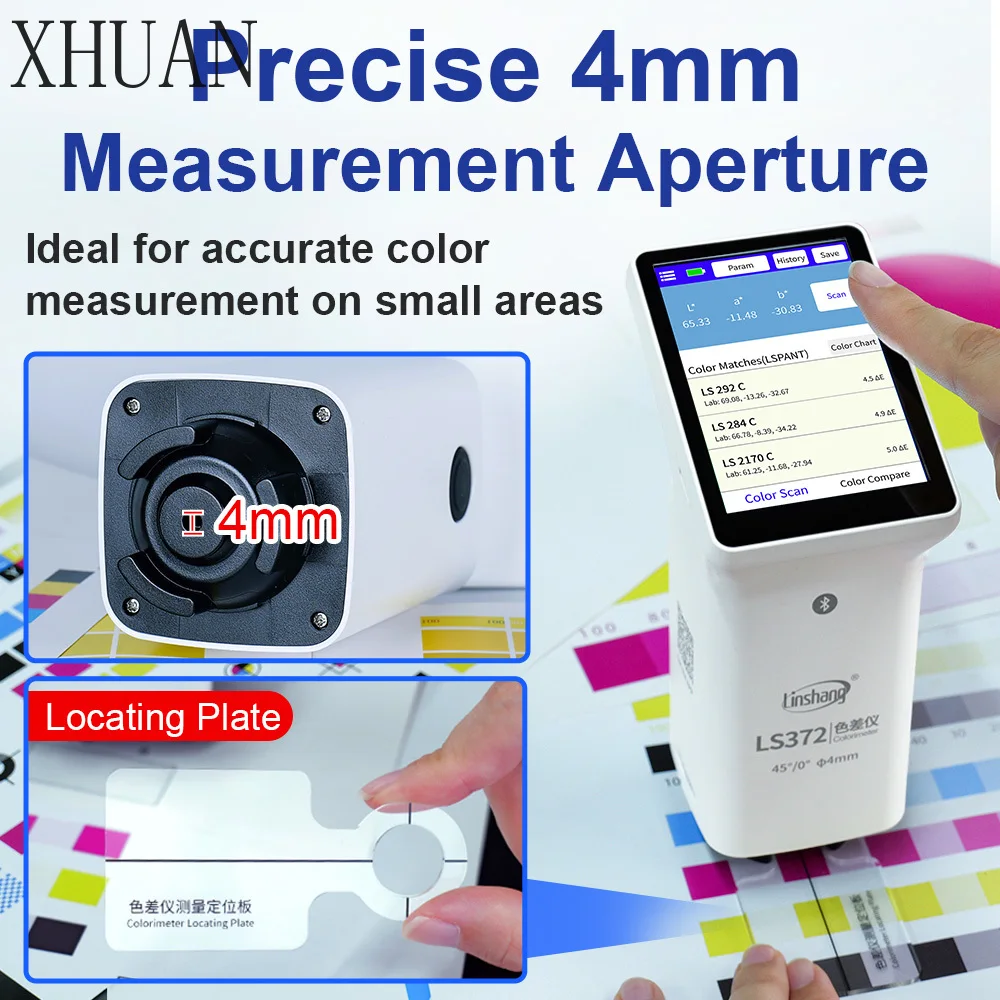 LS372 Premium Color Spectrometer 45/0 4mm Aperture for Printing Paper Packaging Industry Color Analysis