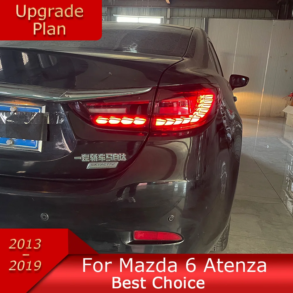 Car Lights for Mazda 6 2013-2018 Atenza Mazda6 LED Auto Taillight Assembly Upgrade Dragon Scale Design Dynamic Lamp Accessories