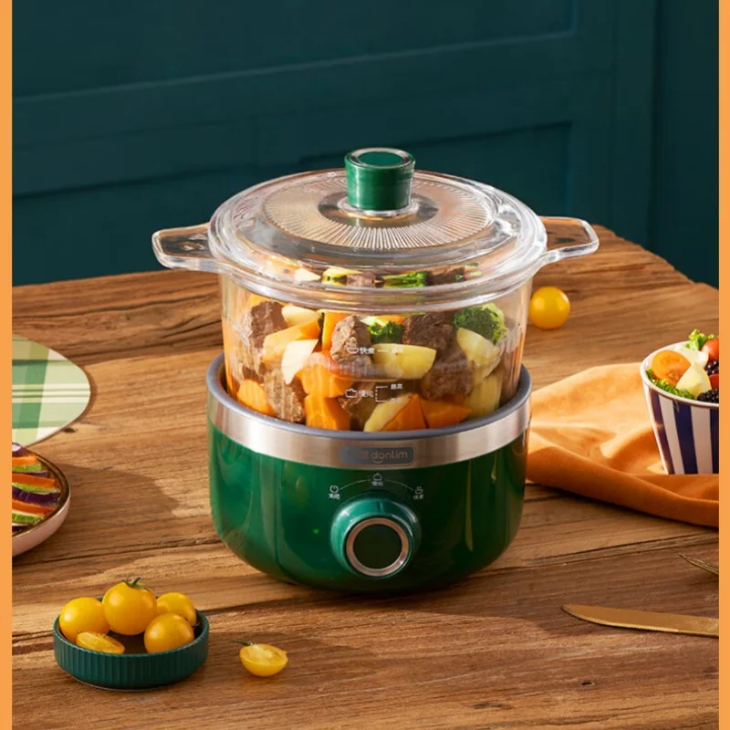 For Soup Bird Nest Health Preservation Beauty Food Glass Inner Pot 220V Donlim 2.5L Electric Stew Pot Double Boiler Slow Cooker