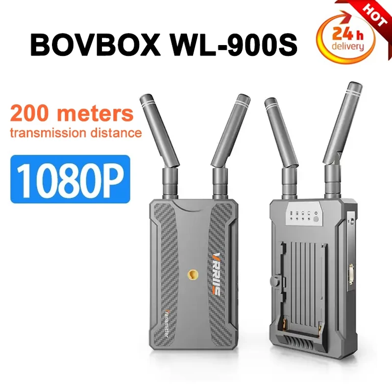 

BOVBOX WL-900S 200M HD HDMI-compatible Wireless Extender Video Transmitter Receiver for PC Camera Live Streaming To TV Monitor