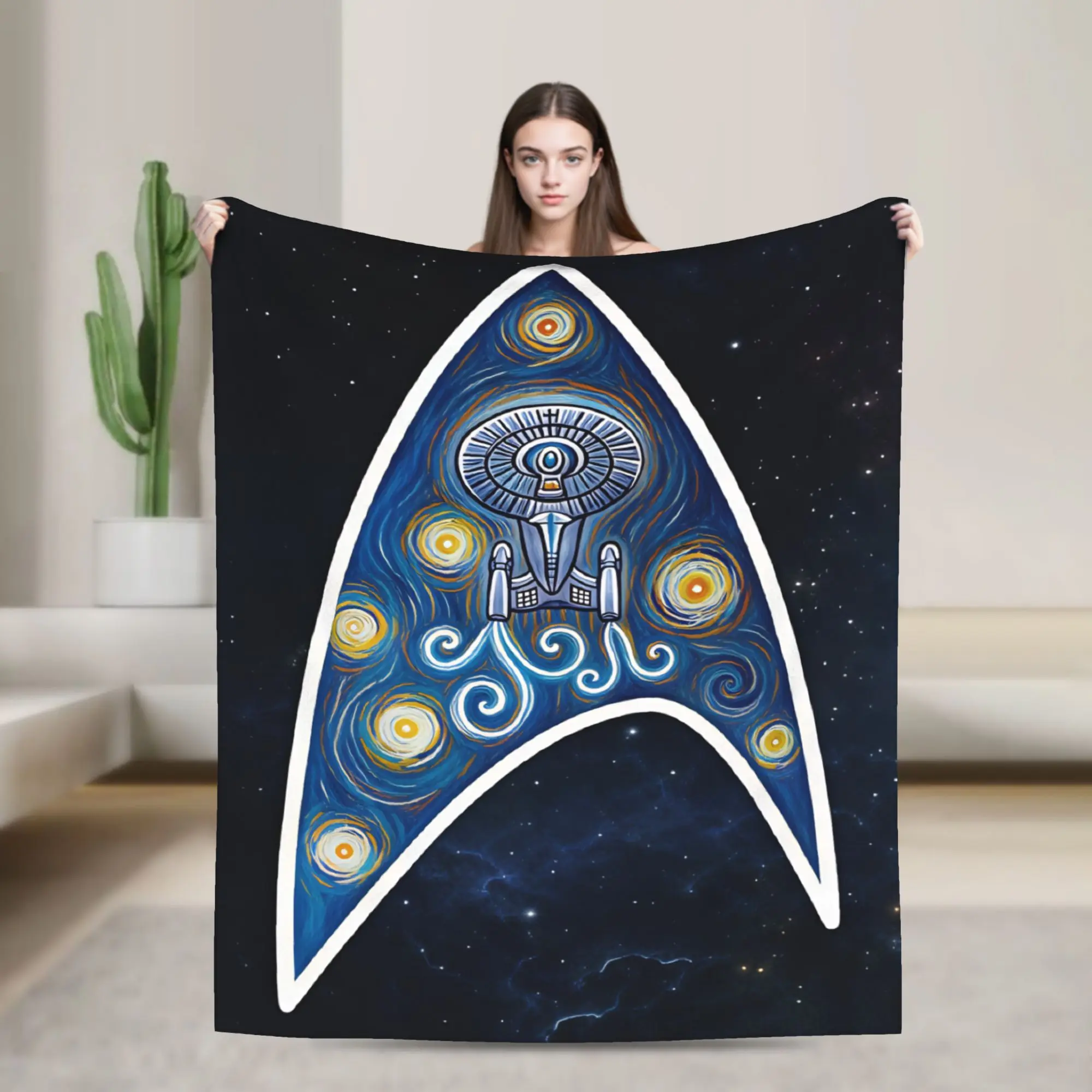 S-Star T-Trek Ship Movie  Flannel Blanket  Super Soft Throw Blanket for Home Decor Airplane Travel Bedspread Sofa Bed Cover