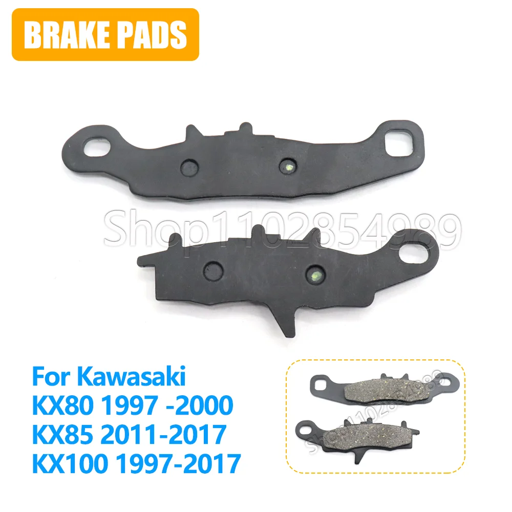 For Kawasaki KX85 KX80 KX100 1997-2017 Motorcycle Accessories KX 80 85 100 Front Brake Pads 1999 1999 2000 2001 2002 2003 2004