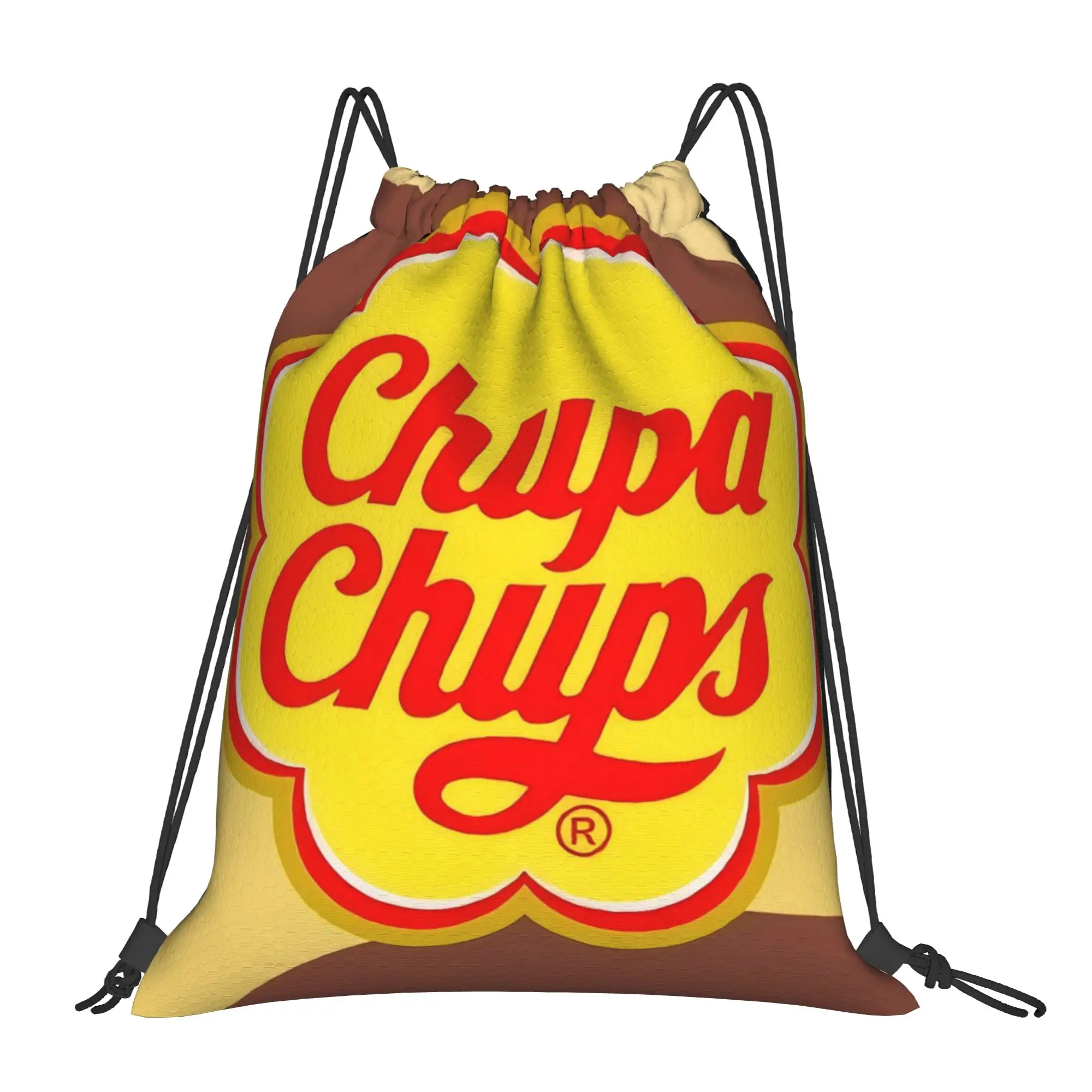 

Chupa Chups 5 многофункциональных карманных рюкзаков Chupa Chups для мужчин и женщин, дорожная сумка для подростков, сумки на шнурке с принтом