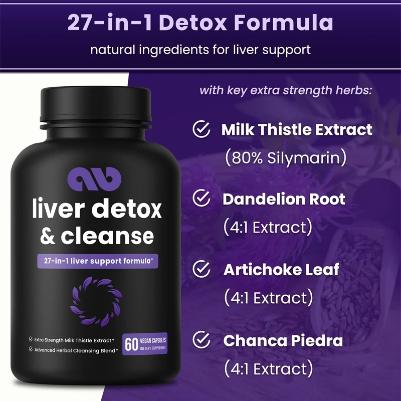 

Liver cleansing, detoxification, and repair formula | More than 20 herbal plants | High quality liver support supplements