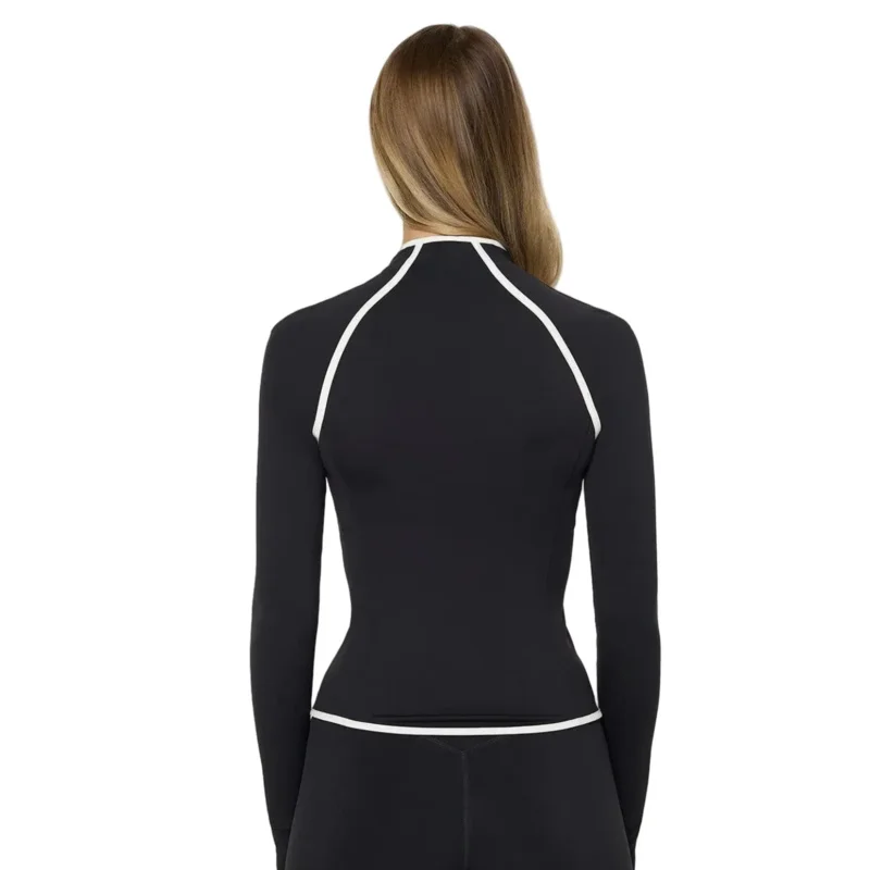 AliExpress FUBEIKE Zipper Jacket Stand Collar Long Sleeve Yoga Coat Line Sense Body Shaping Nude Feel High Waist Fitness Sports Cycling Suit