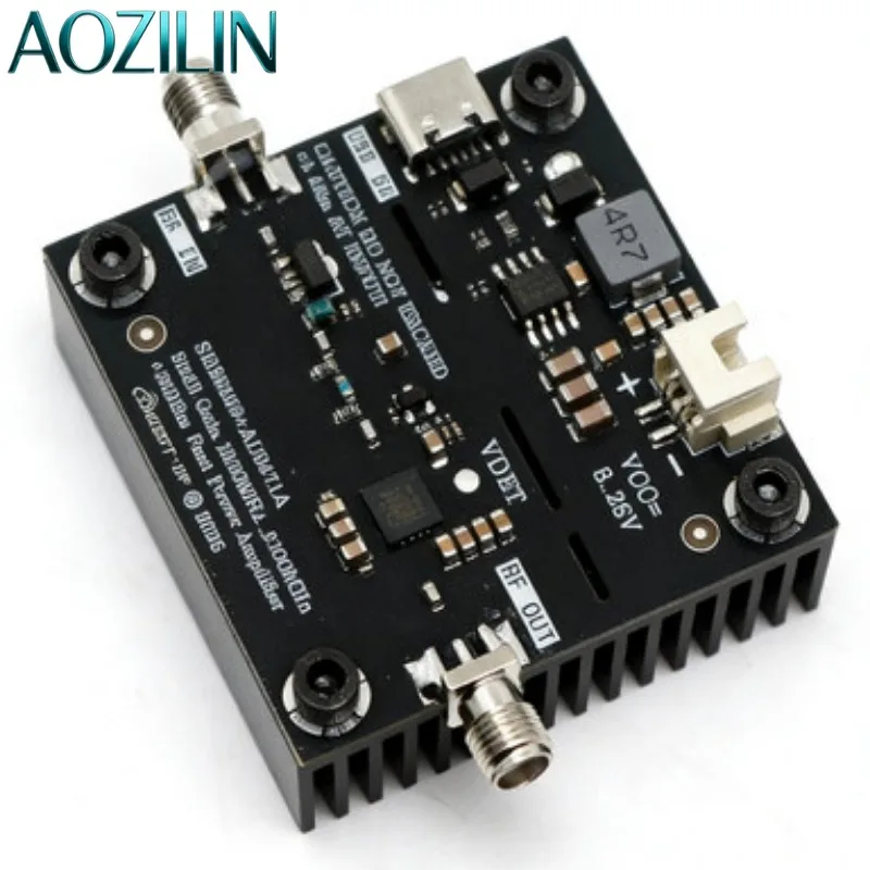AOZILIN4W RF Power Amplifier 2.4GHz 2300-2700MHz Gain 39dB AU6471A Module FPV Drone WiFi Booster Long Range Transmit RF PA Board