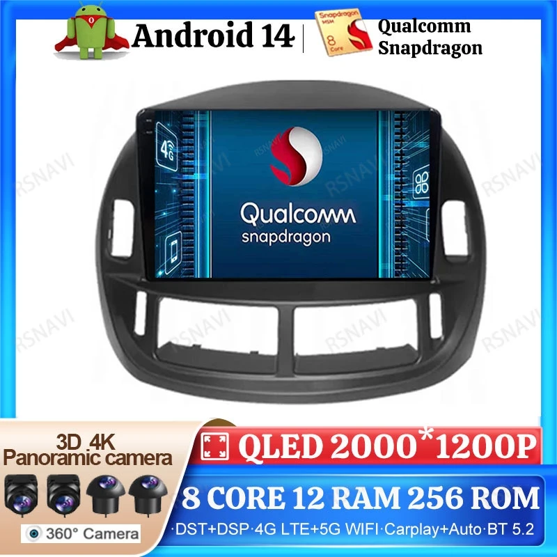 

Автомобильное радио Android 14 для Toyota Previa Estima Tarago XR30 XR40 2000-2005, головное устройство, GPS, мультимедийная навигация, 2DIN, 5G, WIFI, DVD BT