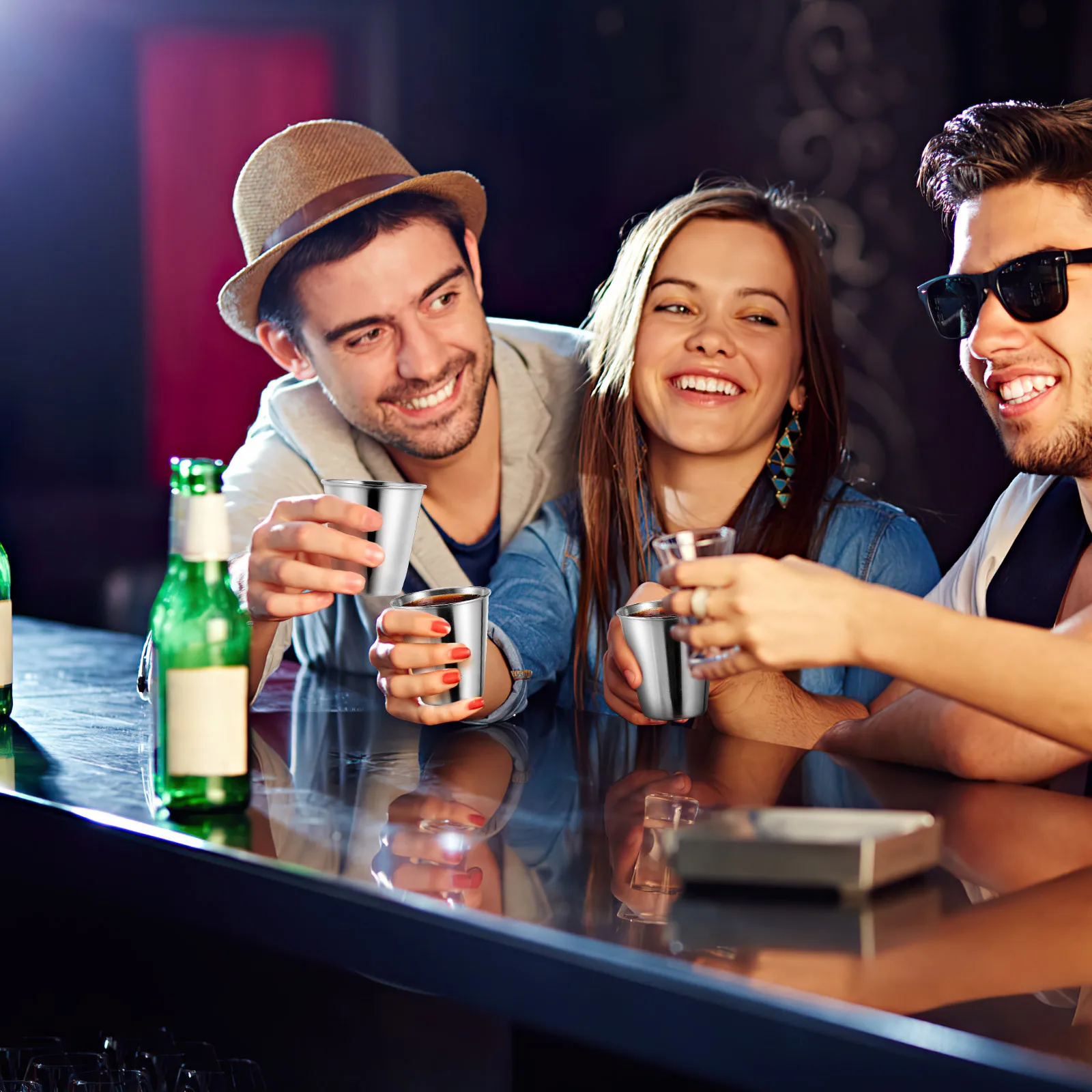 

12pcs Portable Stainless Steel Shot Cups for Liquor Wine Spirits Coffee Tea Camping Outdoor Metal Tumbler Mini Drinking Mug Set