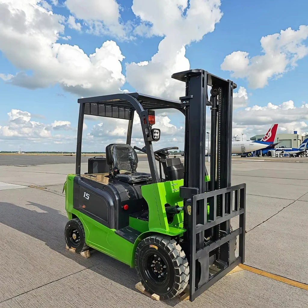 Heavy Duty 1- 3T 4 Wheel Electric Forklift Comfortable Driving Seat Indoor Factory Storage Cargo Handling Vehicle