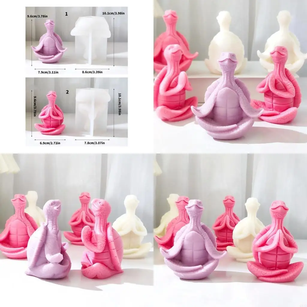 Easy to Demold Silicone Mold Yoga Turtles Mould Jewelry Making Tool