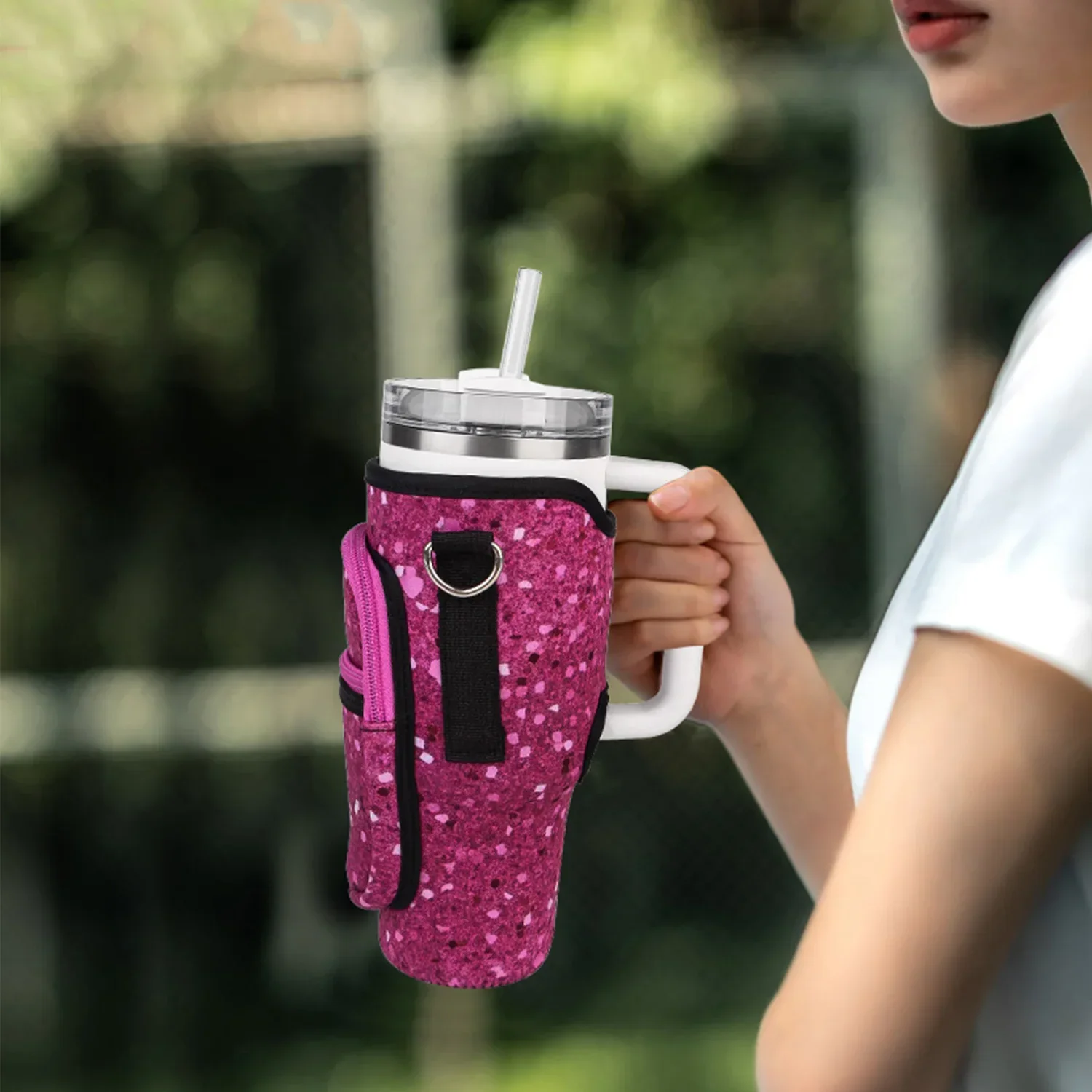 Stylish & Functional Neoprene Water Bottle Carrier Bag for Stanley 40oz Cup – Perfect Gift for Christmas Gift & Birthday Gift