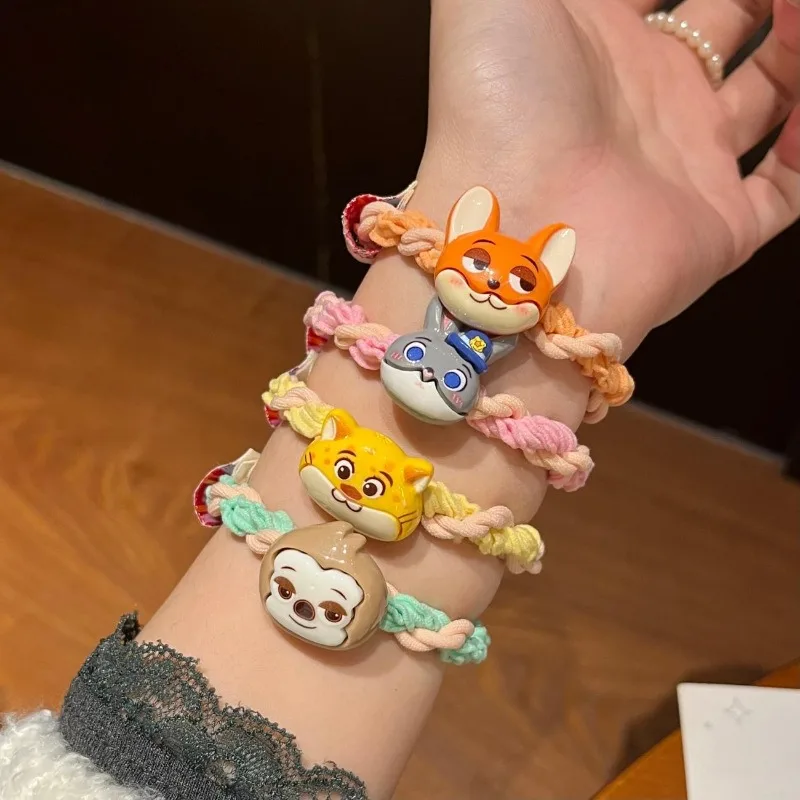 

Новые резинки для волос Disney Zootopia 2: эластичные скранчи в стиле аниме (Джуди, Ник) для женщин и девочек, аксессуары для волос, украшения для прически, повязки на голову