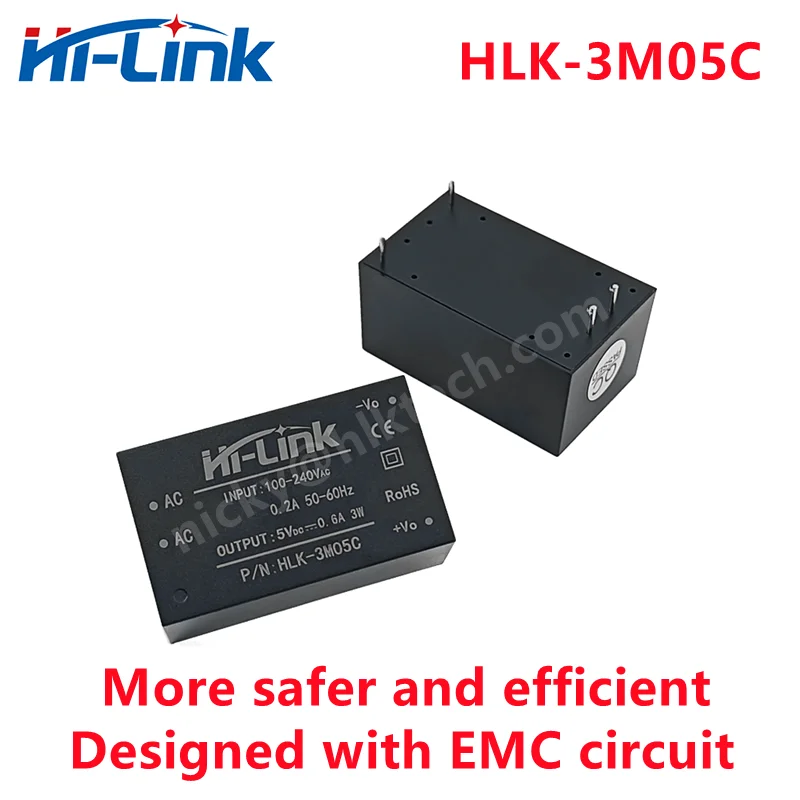 Free Ship 10pcs/lot ACDC isolated converter HLK-3M05C with EMC circuit 220V/110V to 5V switching power supply module CE/FCC/UL