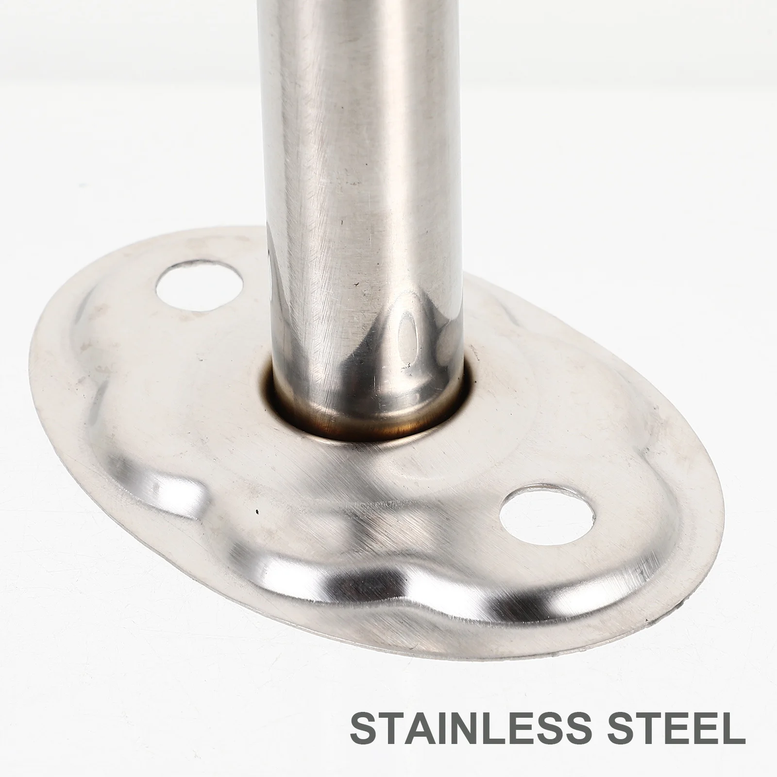 

1Set Closet Rod Support Clothes Hanging Rod Holder Rust-Resistant Thicker Stable Hidden Buckles Elegant Silver Color Universal