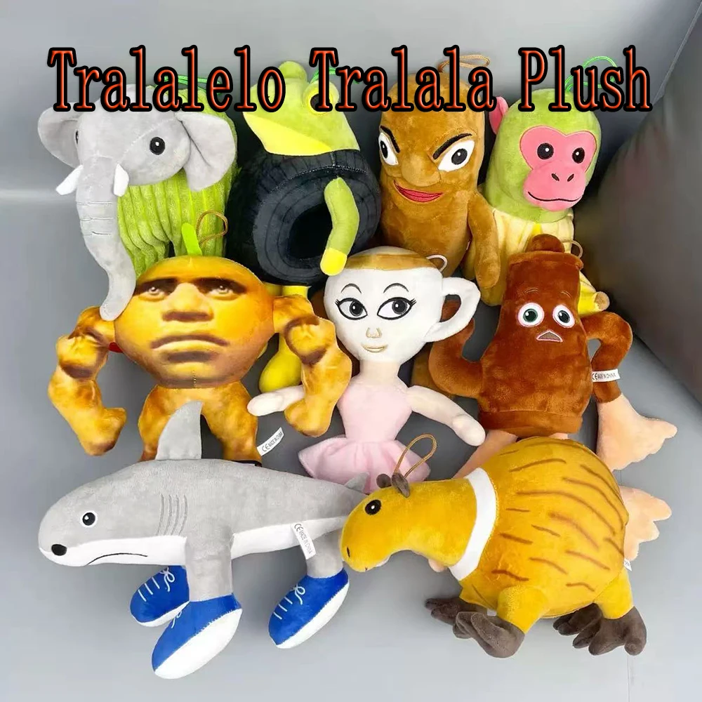 

Милая плюшевая плюшевая кукла Tralalelo Tralala Tungtungtung, итальянская Brainrot Al Tralalero Tralala, мягкая подушка, игрушки на заказ