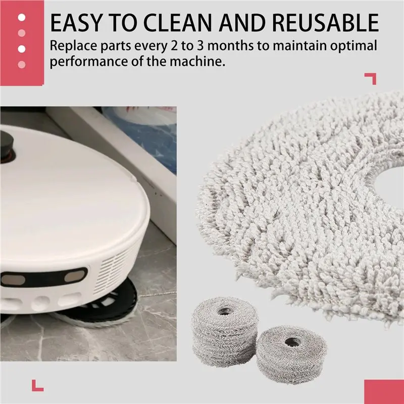 Mop Cloth For Mijia M40 D110CN Built To Last And Work Well Accessories Consumables-A25R