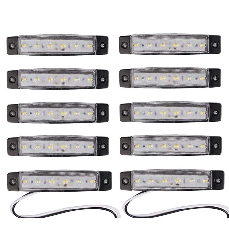 10PCS Marine Boat Lights 12V Waterproof Boat 6LED Lights Kayak Lights For Boat Deck & Cockpit Decoration Light