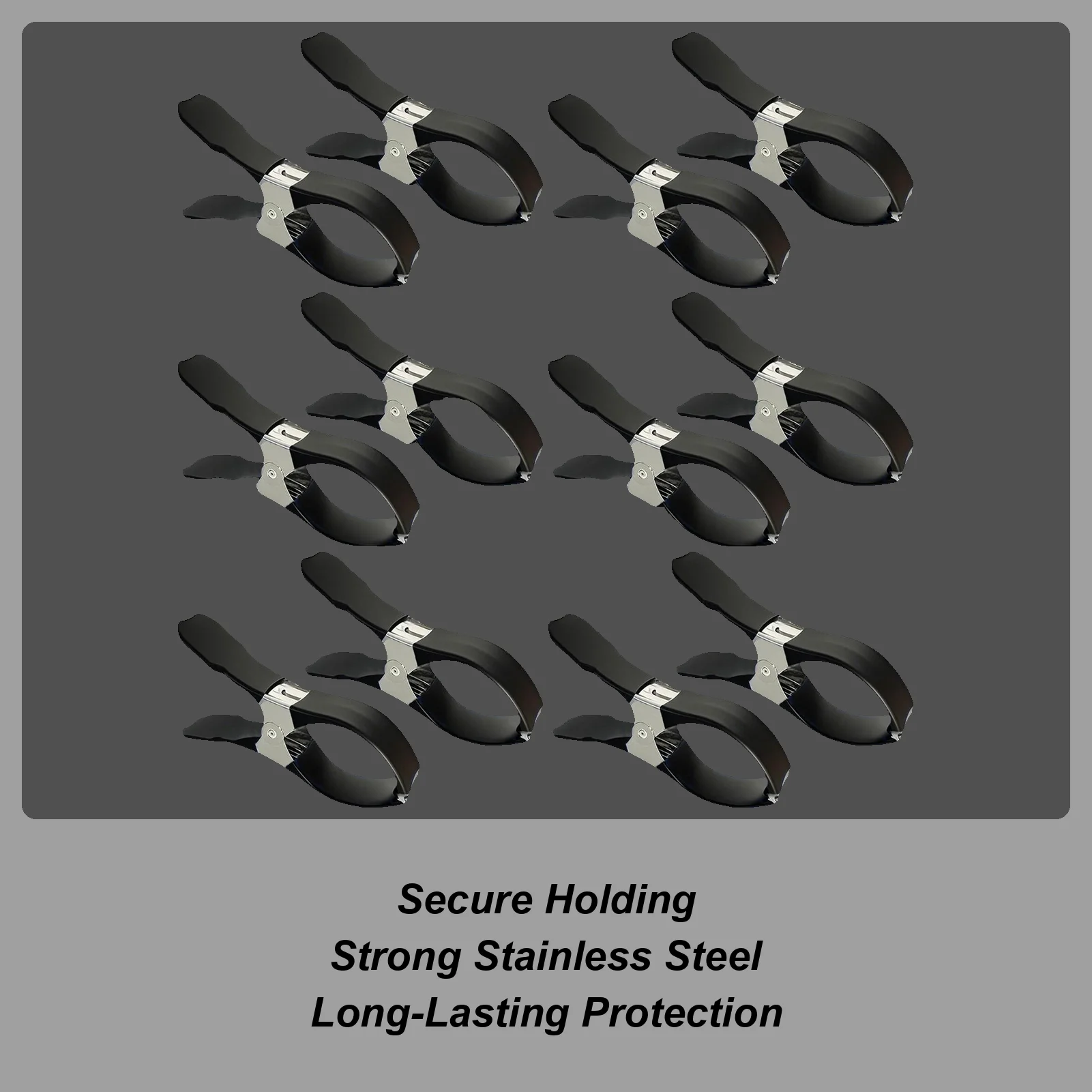 

Зажимы для покрытия бассейна, 12 шт., нескользящие крепления из нержавеющей стали, защита от ветра для уличного пляжа, заднего двора, лужайки, патио, зимняя палуба