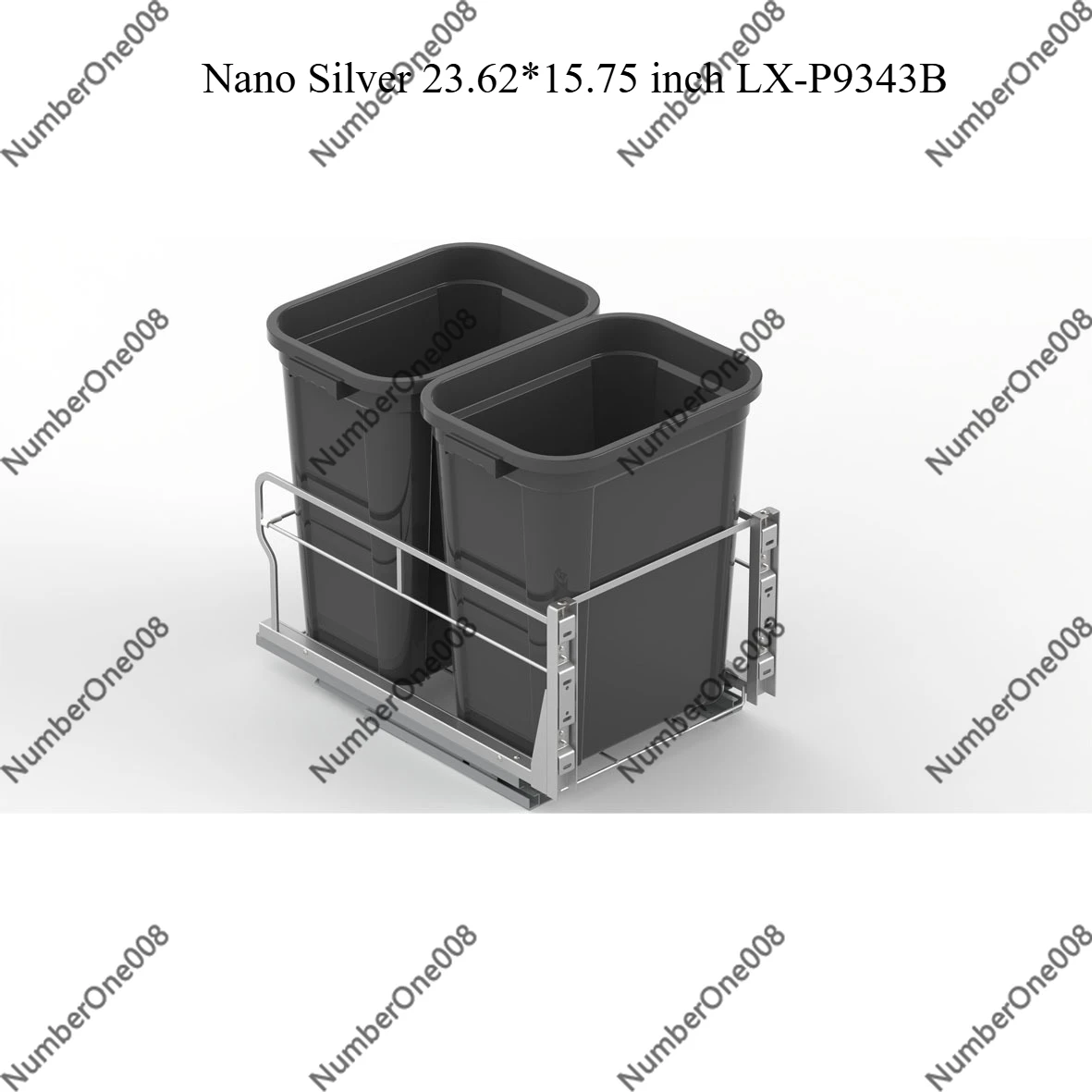 Adjustable Pull Out Trash Can Rack Sliding Cabinet Pulldown Trash Can Rack Under Sink Mounted Kitchen Storage Hardware