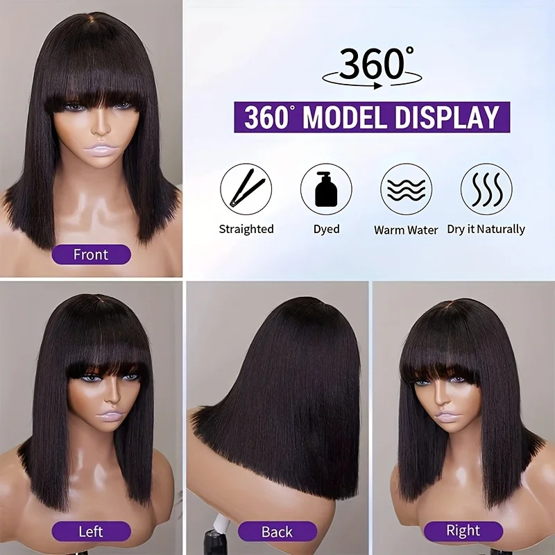 Short Bob Human Hair 13X6 Lace Frontal Wig Straight 100% Natural 5x5 For Women Choice Brazilian Cheap Wigs On Sale Clearance