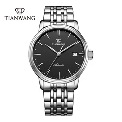 TIAN WANG Men Watches Business 39.5mm Automatic Mechanical Watch  Stainless Steel  Waterproof Wristwatches For Christmas Gifts