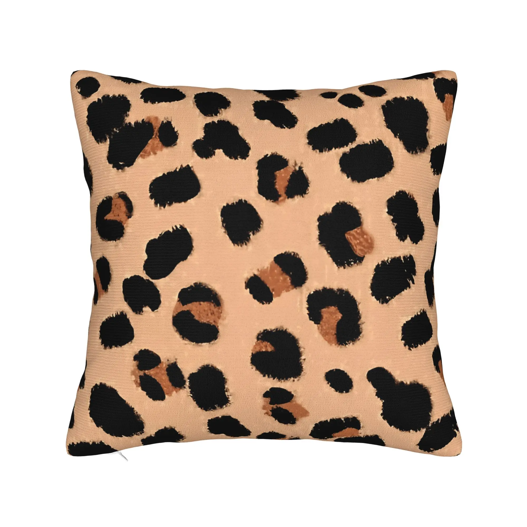 Wild Leopard Print Pillow Cover  Graphic Cushion Cover Funny Pillow Case For Sofa Bedroom Home Decor