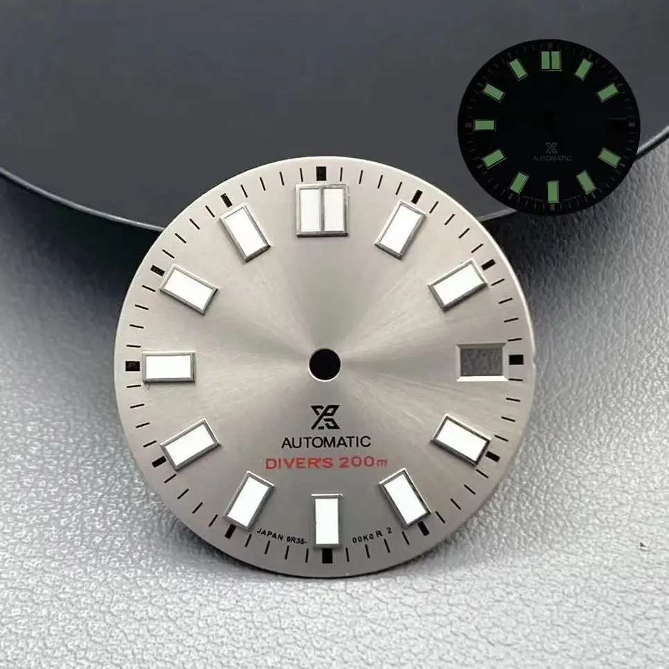 NH35 الطلب 28.5 مللي متر تقويم واحد Sunray 62MAS Prospex الأخضر مضيئة الهاتفي والأيدي ل NH35 NH36 NH38 تعديل الملحقات